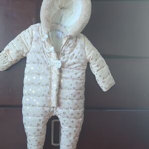 Gold Star Patterned Kids One Piece